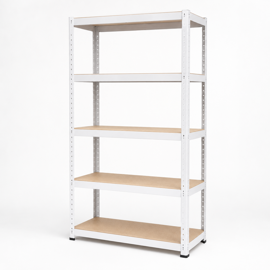 Étagère métallique robuste à 5 tablettes