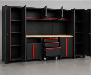 Ensemble de coffres a outils pour garages