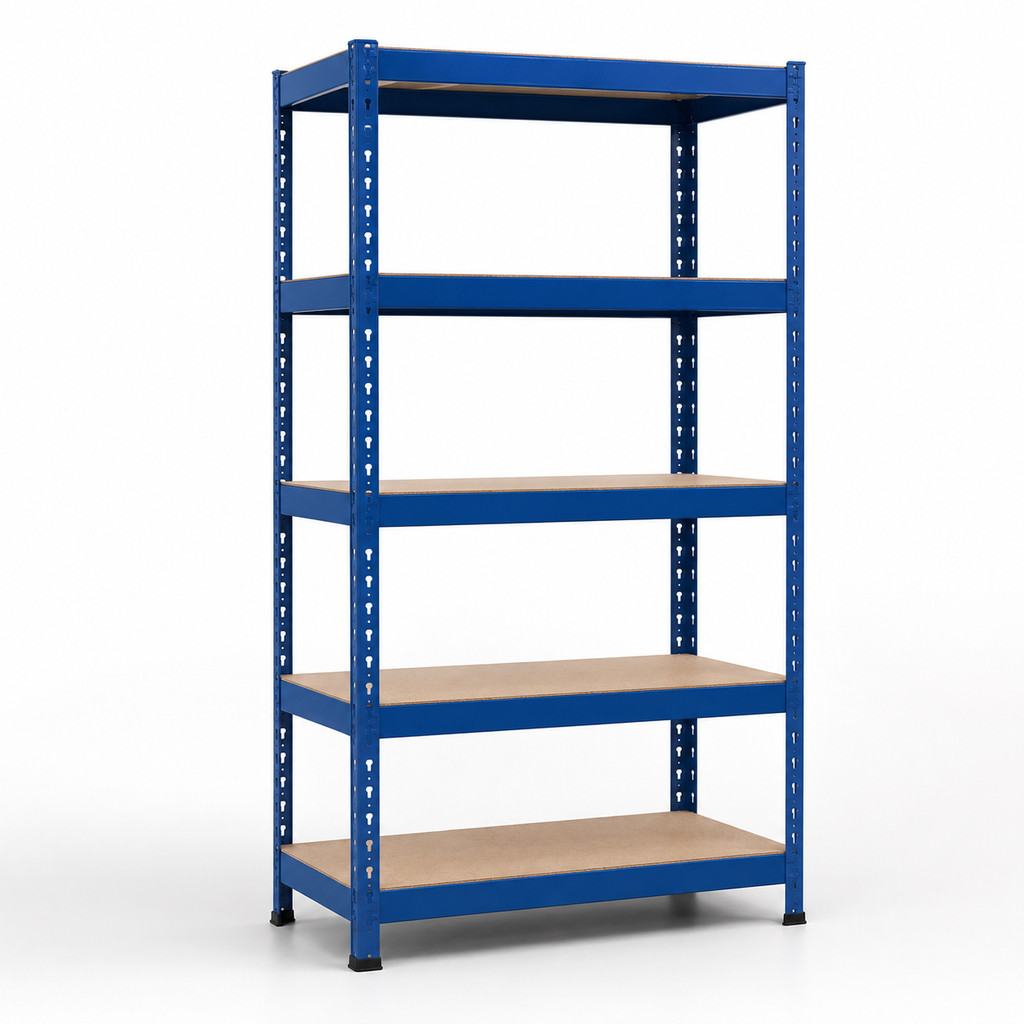 Étagère métallique robuste à 5 tablettes BLEU