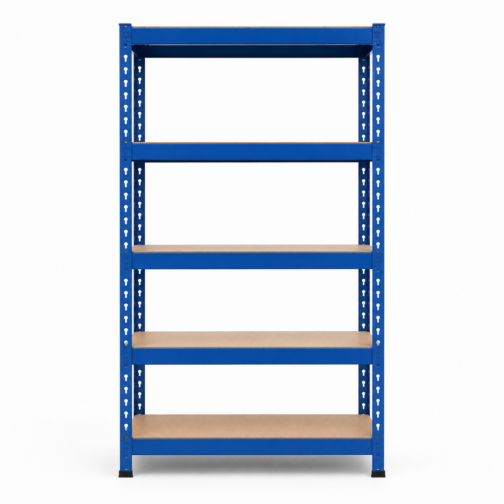 Étagère métallique robuste à 5 tablettes BLEU